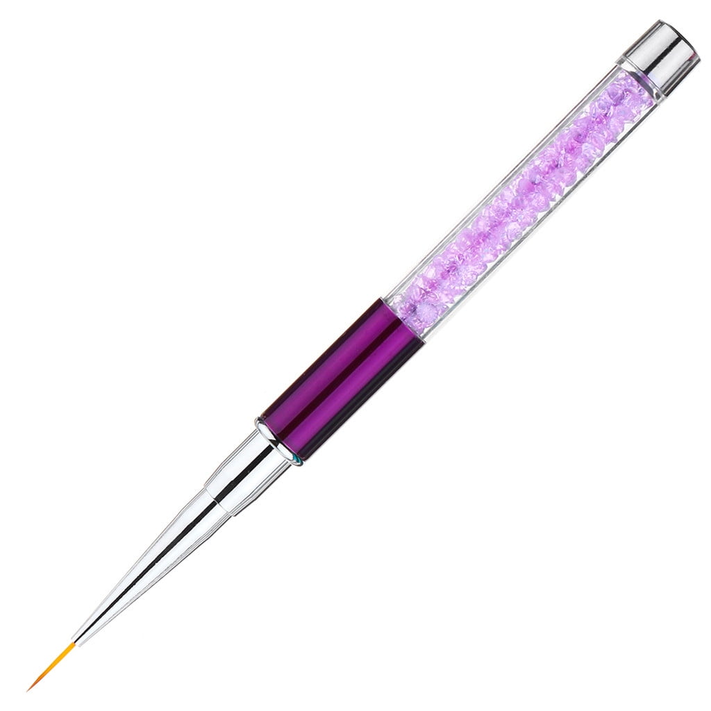 Nail Art Tips Gel Crystal Acrylic Painting Drawing Pen Polish Brush Pen Tool D Purple, Nail Gel
