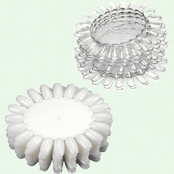 Nail Art Tips Polish Nail Art Wheel - 400 White Clear Tip Sticks for Display and Practice