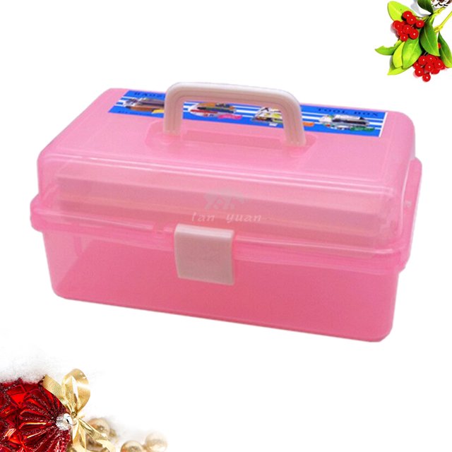 Nail Art Tool Box Manicures Tool Storage Box Plastic Transparent Tool Box Three Layers Manicures