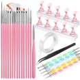 thumbnail image 1 of KAQ Nail Art Tools, Nail Brush, 15 PCS Nail Art Brushes, 5 PCS Nail Dotting Tool, Nail Stand, Nail Holder For Painting Nails, Press On Nail Stand, Nail Tools, Nail Design Tools, 1 of 7