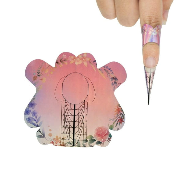 Nail Art Transformation Kit, Acrylic Tips UV Gel Extension Stickers, Nail Extension Stickers with Intensive Scale for Precise Control, Perfect for DIY Nails and Salon