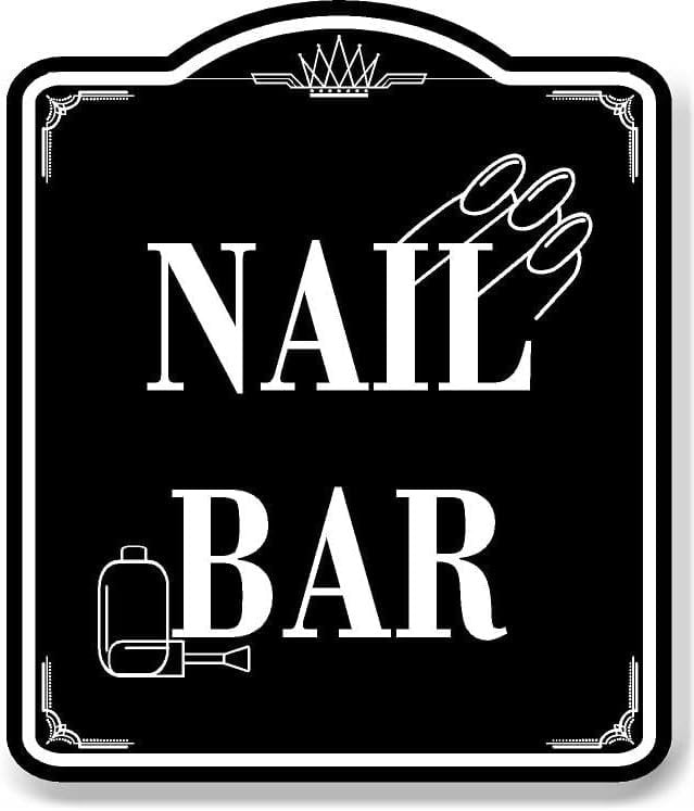 Nail Table Sign Nail Bar BLACK Aluminum Composite Sign - Walmart.com