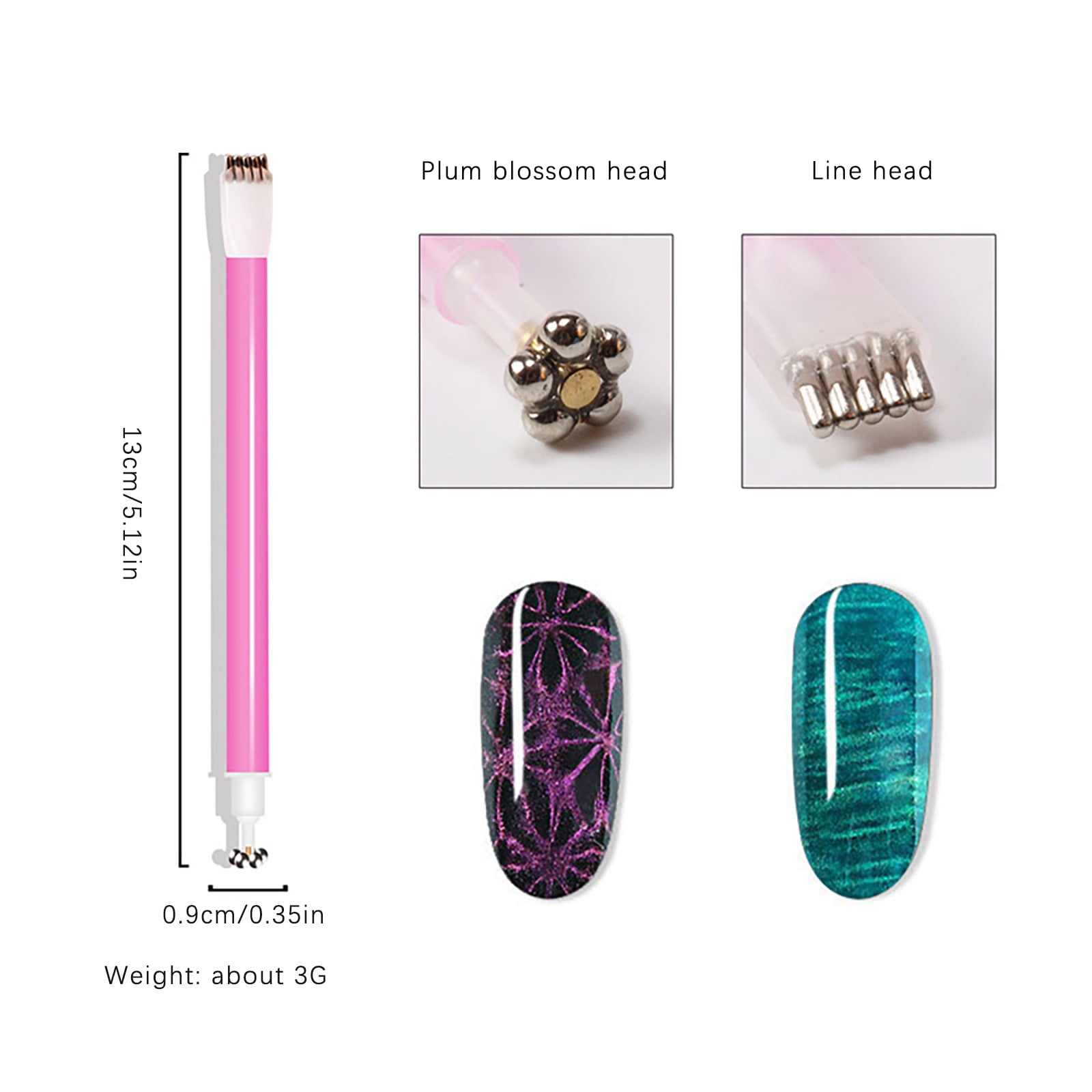 Nail Beads Finger Nail Brush for Mechanics Fingernail Polish Dot Pens