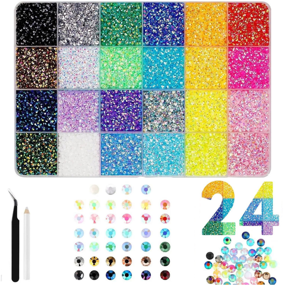 Nail Biting Prevention,Bedazzling Kit,Bedazzler Kit with Rhinestones,Bedazzled Kits,Resin Jelly Rhinestones for Bedazzling Kit for Diamond Art Bedazzled Nail Art