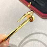 ALSCHARM Nail Bracelet Gold Plated Open Cuff Bracelet for Women, Exclusive Fashion Gift for Stylish Women and Men