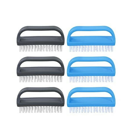Nail Brush for Cleaning Fingernails, Nail Scrubber Brush, Toe Foot Hands Fingernail Brush Cleaner- Small Scrub Brush- All-Purpose Stiff Cleaning Brush for Home, Kitchen, Work, 6 pack - Superio