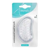 Nail Brush with Ergonomic Contoured Grip, Durable Bristles for Precision Cleaning of Nails, Cuticles, Perfect for Daily Hygiene, Manicures, Post Gardening, Hand Care, Grooming Tool, Clear