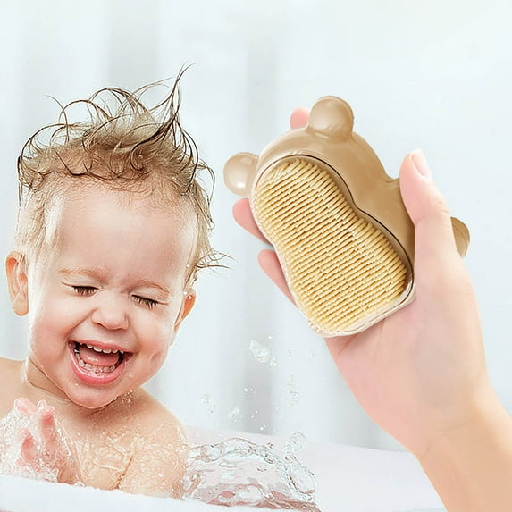 Nail Brush for Kids | Cute Bear Shaped Handle Grip Children’s Cleaning Brush | Soft Gentle Massage Brush for Baby Nail Care and Hygiene | Nail Cleaning Solution for Little Ones