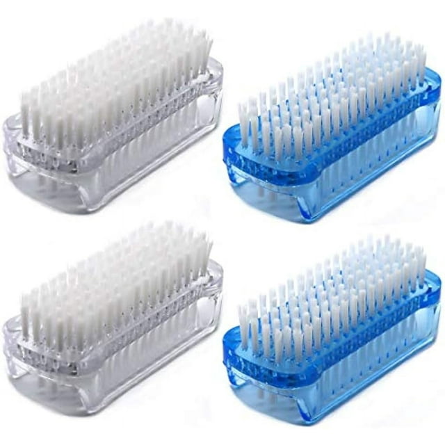 Nail Brush Two Sided Hand Fingernail Scrub Brushes Soft Stiff Bristles