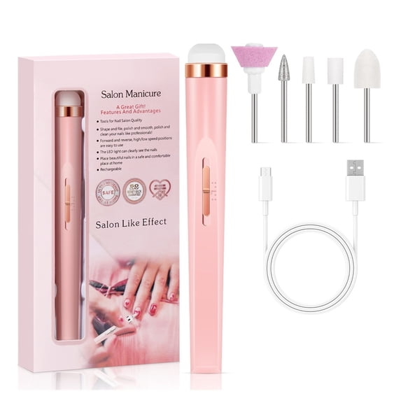 Nail Buff Portable Kit Electronic Nail File and Full Manicure and Pedicure Tool Professional Nail Drill