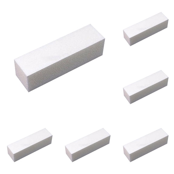Nail Buffer Block, White Nail Buffer, Buffer Sanding Block Nail Buffer Block Files Grit Dense Sponge Nail Tips Tool, Multi Purpose Cleaning & Buffering Sponge, 10 Pcs, 3.7x1.0x1.0"