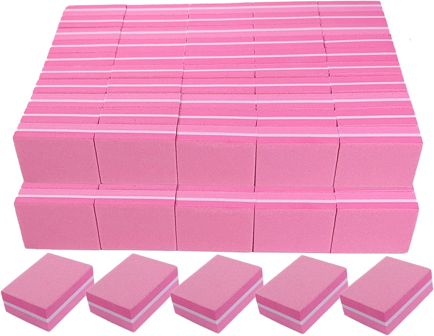 Nail Buffers (100 Pack), Mini Buffer Block Nail File for Acrylic and