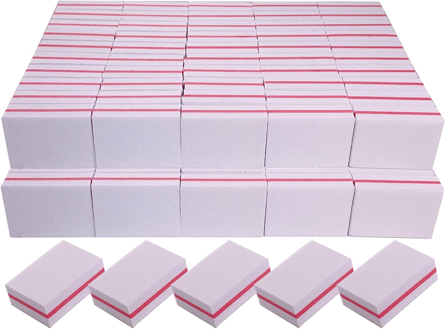 Nail Buffers (100 Pack), Mini Buffer Block Nail File for Acrylic Nails ...