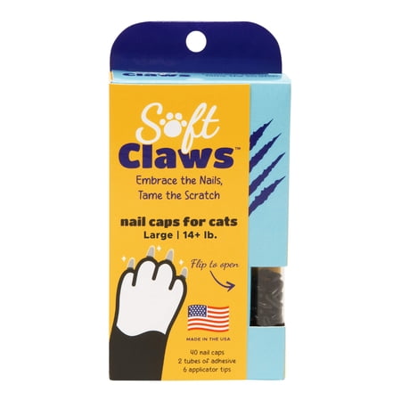 Nail Caps for Cats Large Black 40 ct