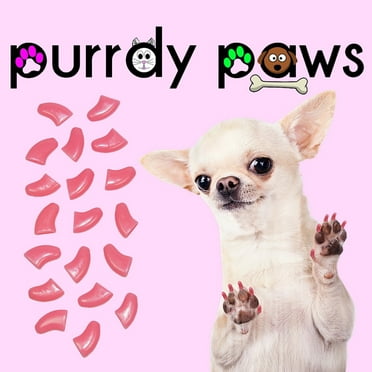 Nail Caps for Dogs 60 Pack - Pretty Claws - Bubblegum Pink XXL