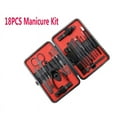 thumbnail image 1 of Nail Care 18Pcs Personal Manicure & Pedicure Set Travel Grooming Kit Men/Women(Red), 1 of 7