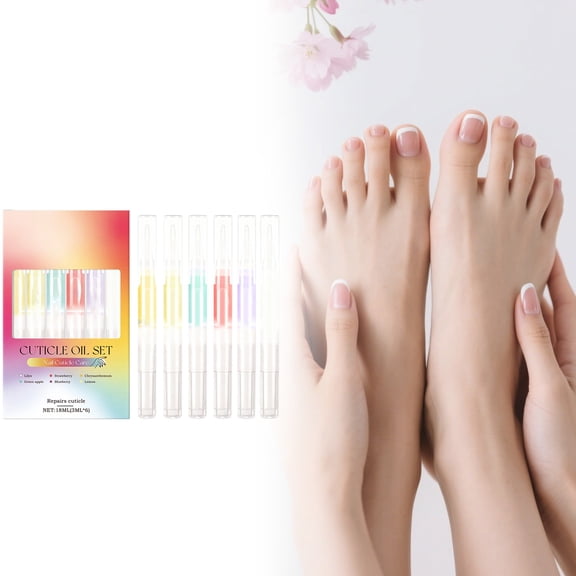 Nail Care Cuticle Oil Pen Set Moisturizing Nail Treatment Liquid Gentle Daily Nail Care For Acrylic Gel Natural Nails Plant Extract Oil Pens Home Salon Use