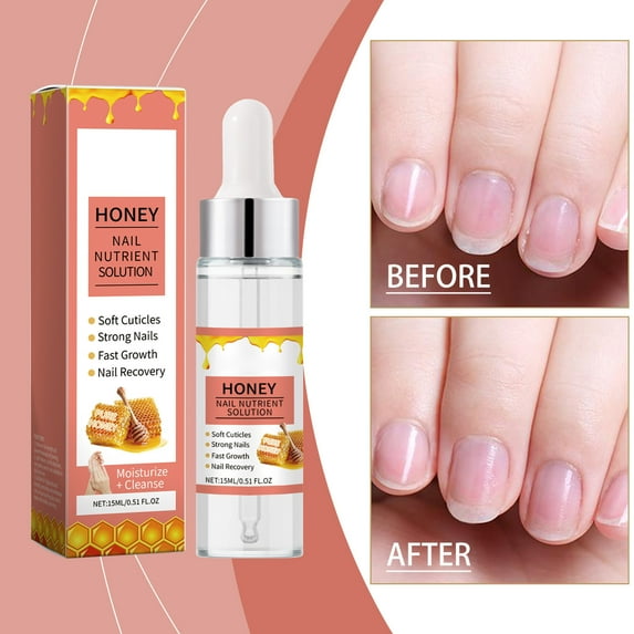 Nail Care Oil, Honey Moisturizing Nail Polish, Nail Bed Care and Moisturizing Nail Cuticle 15ml