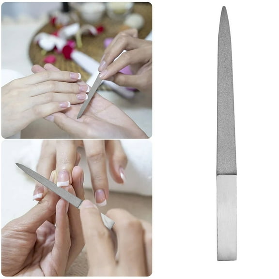 Nail File Product Classification Stainless Steel Manicure Tool for Thick Nails with Double File and Gray Finish