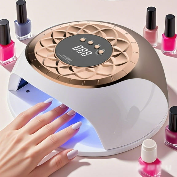 Nail Care Upgraded Large Nail Lamps & Intelligent Sensor Device for Toenail and Onychomycosis Removal with Digital Display at Home