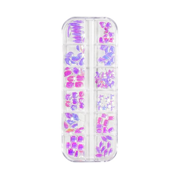 Nail Charms Nail Gems Multi Shapes Glass AB Flatback Nail Rhinestones Nail Jewels Diamond Nail Arts Rhinestones For Makeup Face Nails Decoration Nail Stickers Glitter
