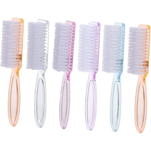 Nail Cleaning Brushes 6pcs Nail Brush Cleaning Brush Tools Handle Plastic, Nylon Fingernail Scrub Brushes