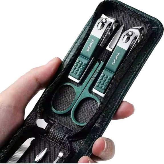 Nail Clipper 7 PCS Set Portable Luxury Manicure Kit Pedicure Filer Women Men