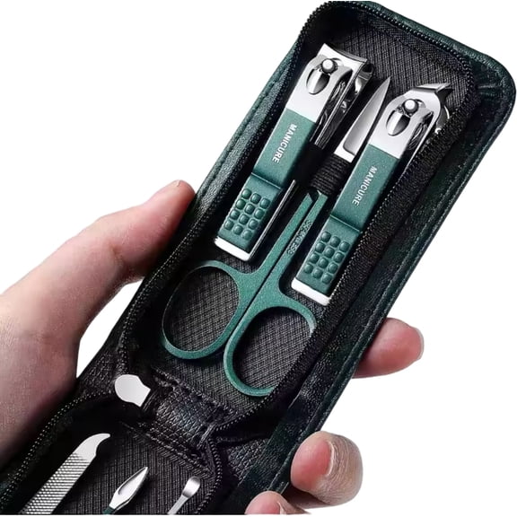 Nail Clipper 7 PCS Set Portable Luxury Manicure Kit Pedicure Filer Women Men