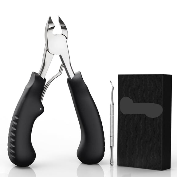Nail Clipper for Ingrown or Thick Nail, Podiatrist Toenail Clippers with Surgical Stainless Steel Sharp Curved Blades & Anti-Slip Handle, Professional Nail Cutter for Men, Women and Seniors