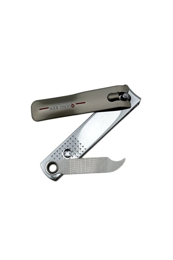 Nail Clipper Set with File, Heavy Duty Stainless Steel Slant Tip Nail Clippers Large Medium Size, Multi-Function Manicure Pedicure Kit for Thick Toenails Fingernails F