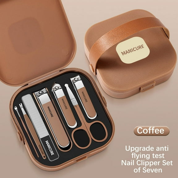 Nail Clipper Set, Manicure Tools, Portable Stainless Steel Nail Care Kit with Storage Case, Compact Durable Hygienic Grooming Accessories for Travel and Home Use
