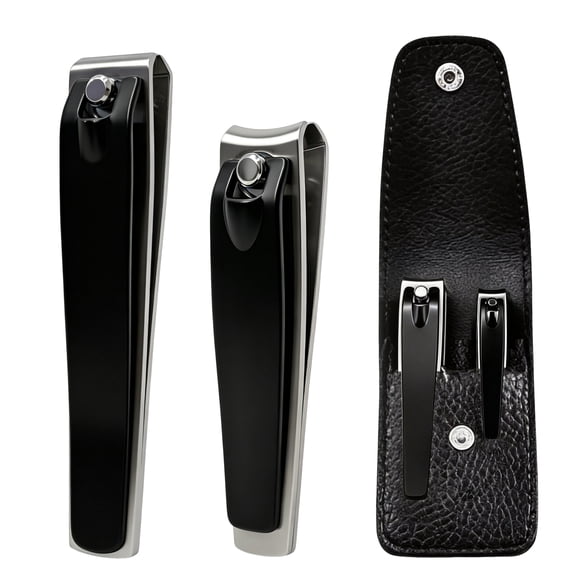 GARITIN Nail Clippers Set, Stainless Steel Fingernail & Toenail Cutters with Storage Case