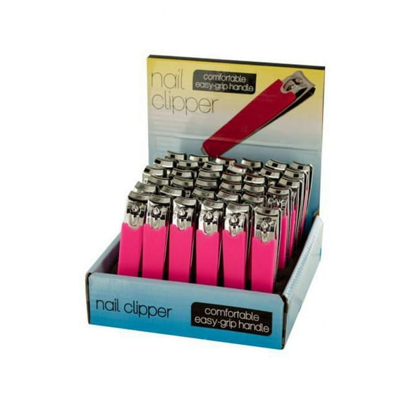Nail Clipper With Plastic Easy-Grip Handle -Pack of 36