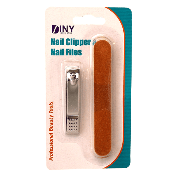 Nail Clipper with 5-Piece Emery Board Nail File Set, 4" Finger Nail Files by Dependable Industries Inc. Essentials Professional Beauty Tools