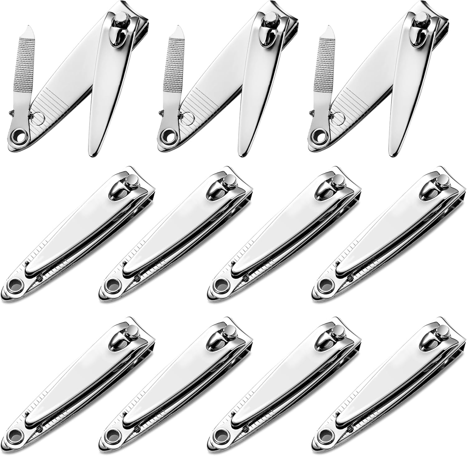 Nail Clippers with File Bulk - 24 Pack Multipack for Women & Men, Swing ...