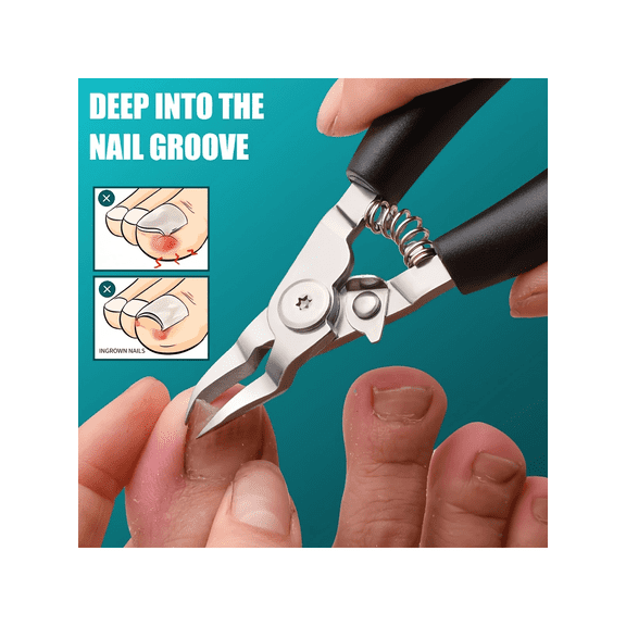 Nail Clippers For Hands And Toes Nail Clippers For Thick Nails Or Ingrown Nails Stainless Steel Tip Toe Nail Pliers For Adults Rubber Handle