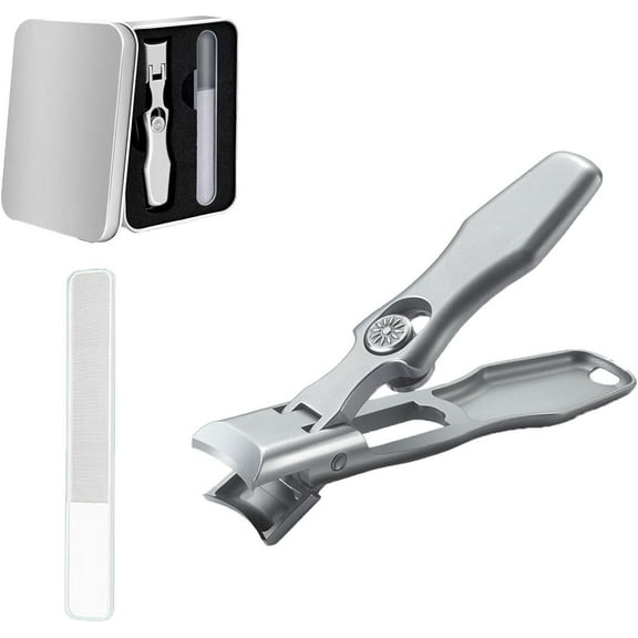 Nail Clippers,German Nail Clippers for Men and Women,The Luxurious Ultra Sharp Nail Clippers,Mighty Clipper Sets for Thick Toenails (Silver)