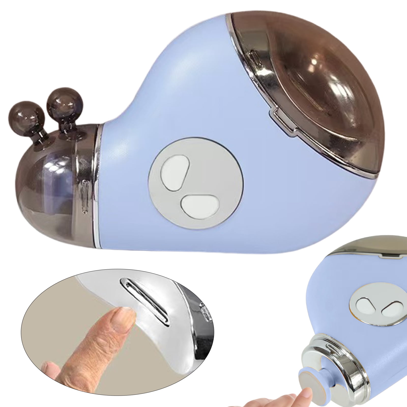 Nail Clippers & Polisher Automatic 2-in-1 Nail Trimmer & File with LED Light, 3 Speeds, USB Rechargeable, Nail Chip Storage for Adults & Seniors, Compact, Lightweight, Quiet Operation