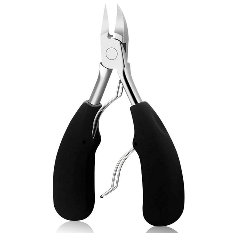 QZBON Black Nail Clippers For Thick Nails - Wide Jaw Opening