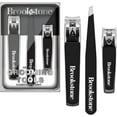 thumbnail image 1 of Nail Clippers Set - Premium Stainless Steel Clipper and Cutter with Rubberized Non-Slip Grip, Includes Case Tweezer, Two for Precision Grooming, 1 of 5