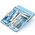 thumbnail image 1 of Nail Clippers Set Professional Stainless Steel Pedicure Kit Nail Scissors Grooming Kit Nail Tools Manicure Pedicure Set 19Pcs Portable Travel Case Blue, 1 of 4