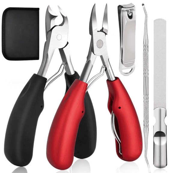 Nail Clippers Set, Toenail Clippers for Seniors Thick Toenails, Professional Stainless Steel Fingernail Clipper for Manicure Pedicure Tools