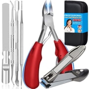 Nail Clippers for Men, 7 Pack Heavy Duty Toenail Clippers Set, Professional Nail Clippers Kit for Thick Nails, Fingernails & Toenails