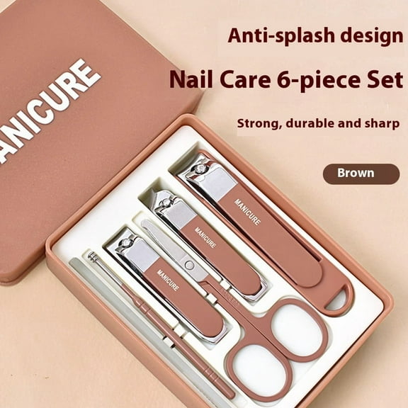 Nail Clippers Six-piece Set Anti-splash Large Opening