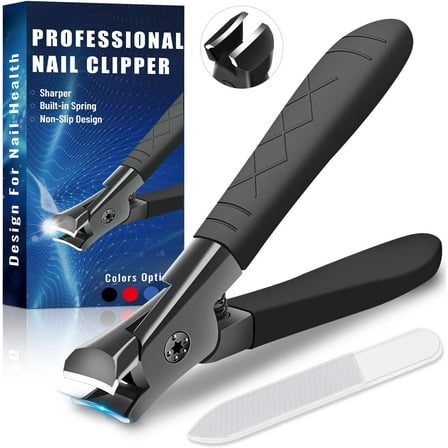 Nail Clippers for Thick Nails, Professional Nail Clippers for Women, Men and Seniors, Ultra Sharp Nail Clipper for Toenails Anti Slip Nail Clipper Set Heavy Duty Large Nail Clippers