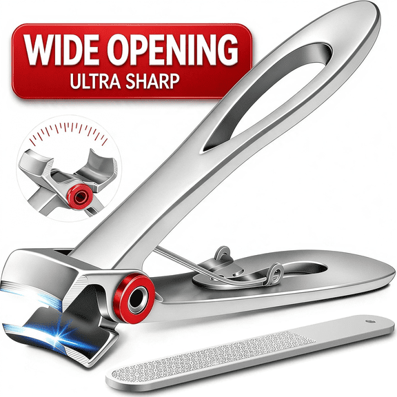FAISID Nail Clippers Ultra Wide Jaw Opening Fingernail and Toenail Clippers Set for Thick Nails Cutter for Ingrown Manicure,Pedicure,Men & Women