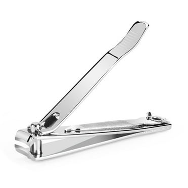 Nail Clippers With Swing Out Nail File - Fingernail / Toenail Clippers. Sharp Stainless Steel With Wide Easy Press Lever - Sliver