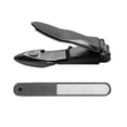 thumbnail image 1 of Nail Clippers for Men with Catcher - Razor-Sharp Heavy Duty Self-Collecting Nail Cutters Set- Nail Art Tools - Black, 1 of 7