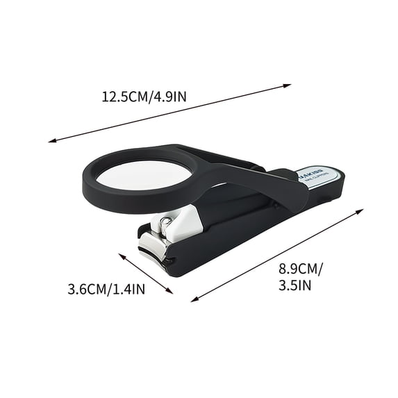 Nail Clippers for Seniors Stainless Steel Large Opening Ergonomic Handle 125 mm Portable Toenail and Fingernail Clipper