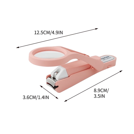 Nail Clippers for Seniors Stainless Steel Large Opening Ergonomic Handle 125 mm Portable Toenail and Fingernail Clipper
